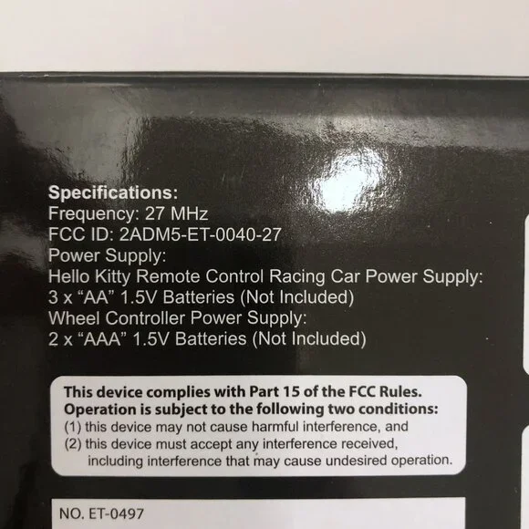 Hello Kitty Remote Control Racing Car & Wheel Controller Black Pink Set of 3 - Picture 13 of 16